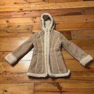 Girls Faux Sheepskin Winter Coat Size 6